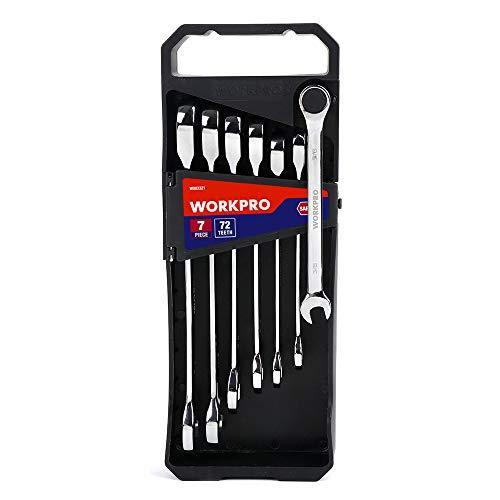 WORKPRO W003321 7 Piece Ratchet Spanner Set (SAE)