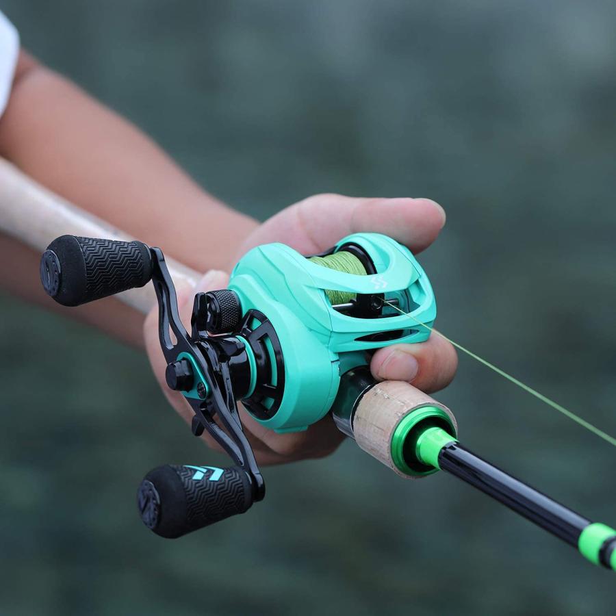 最大級の通販サイト Sougayilang Fishing Baitcasting Reels， 8:1 Gear Ratio Super Smooth Baitcast Reel with Magnetic Braking System， 9 + 1 Ball Bearings Anti-Corr