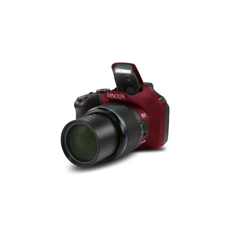 購入者 Minolta Pro Shot 20 Mega Pixel HD Digital Camera with 67x Optical Zoom， Full 1080p HD Video ＆ 16GB SD Card (Red)