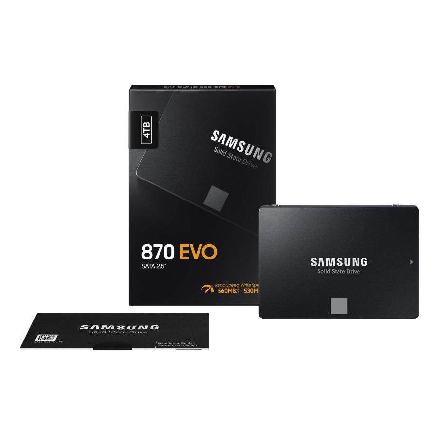 送料込みライン Samsung SSD 870 EVO 4TB フォームファクター 2.5インチ インテリジェントターボライティング マジシャン6ソフトウェア ブラック