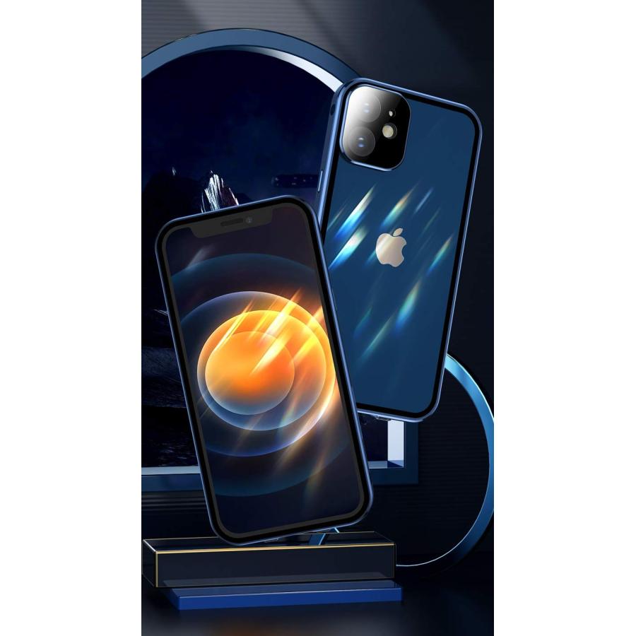 ネット直販 安全ロック付き覗き防止ケース iPhone 11用 ガラスケース 両面ガラス カメラレンズプロテクター付き アルミバンパーケース 360 フルボディプライバシースクリー