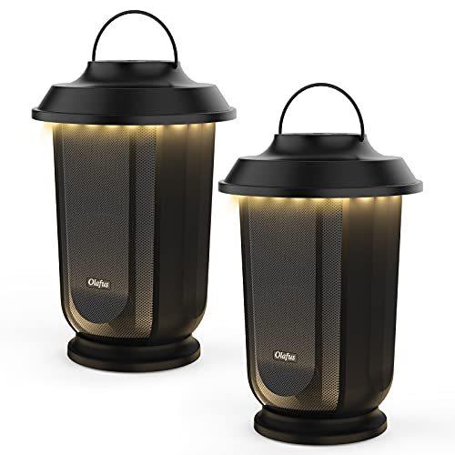 Olafus Outdoor Bluetooth Speakers 2 Pack, 20W True Wireless Stereo Portable Lantern Speaker with 20 Warm White LED, Music Synch, Dual Pairin｜valueselection