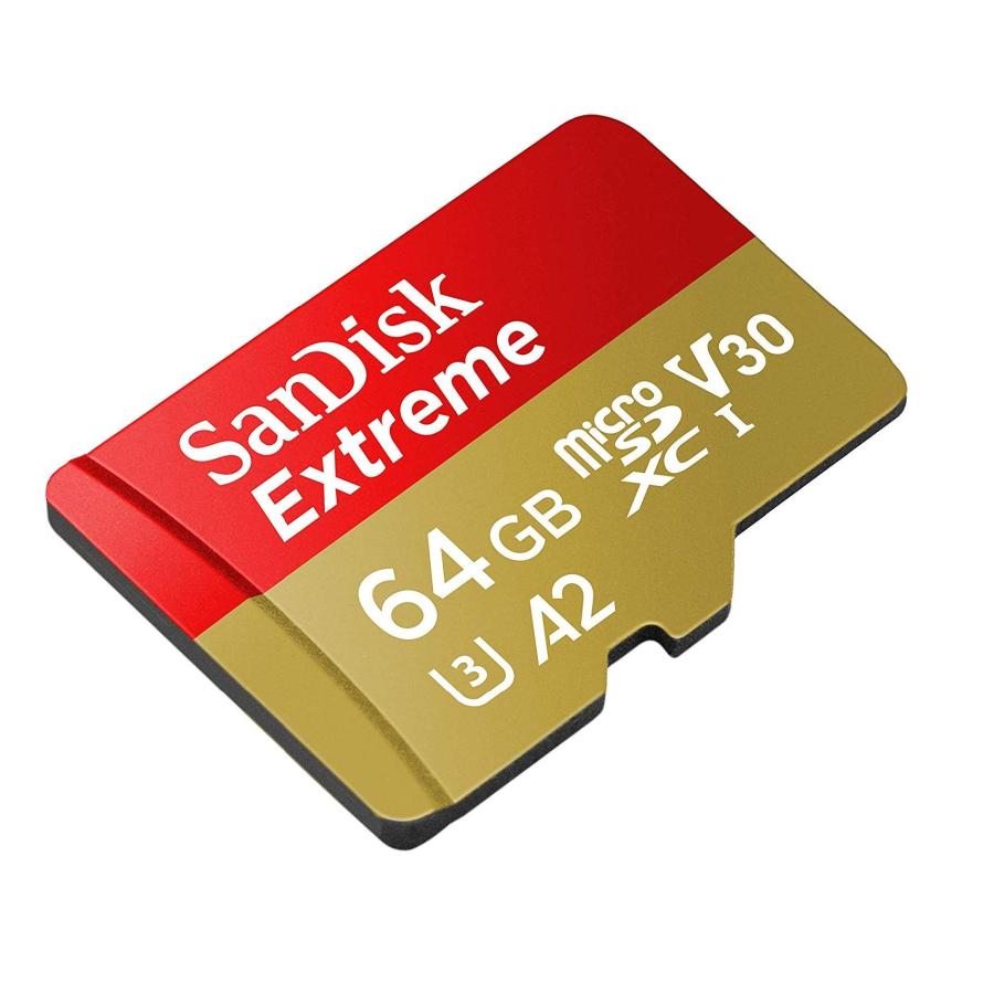 SanDisk Micro Extreme 64GB Memory Card (Five Pack) for DJI Air 2S Drone (SDSQXAH-064G-GN6MN) Bundle with (1) Everything But Stromboli MicroSD Card Rea｜valueselection｜03