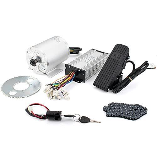 36V Electric Brushless DC Motor Kits 1000W BLDC Mid Motor 3100RPM 27.7A with 30A Speed Controller Handlebar Twist Grip Throttle Go Kart Moto
