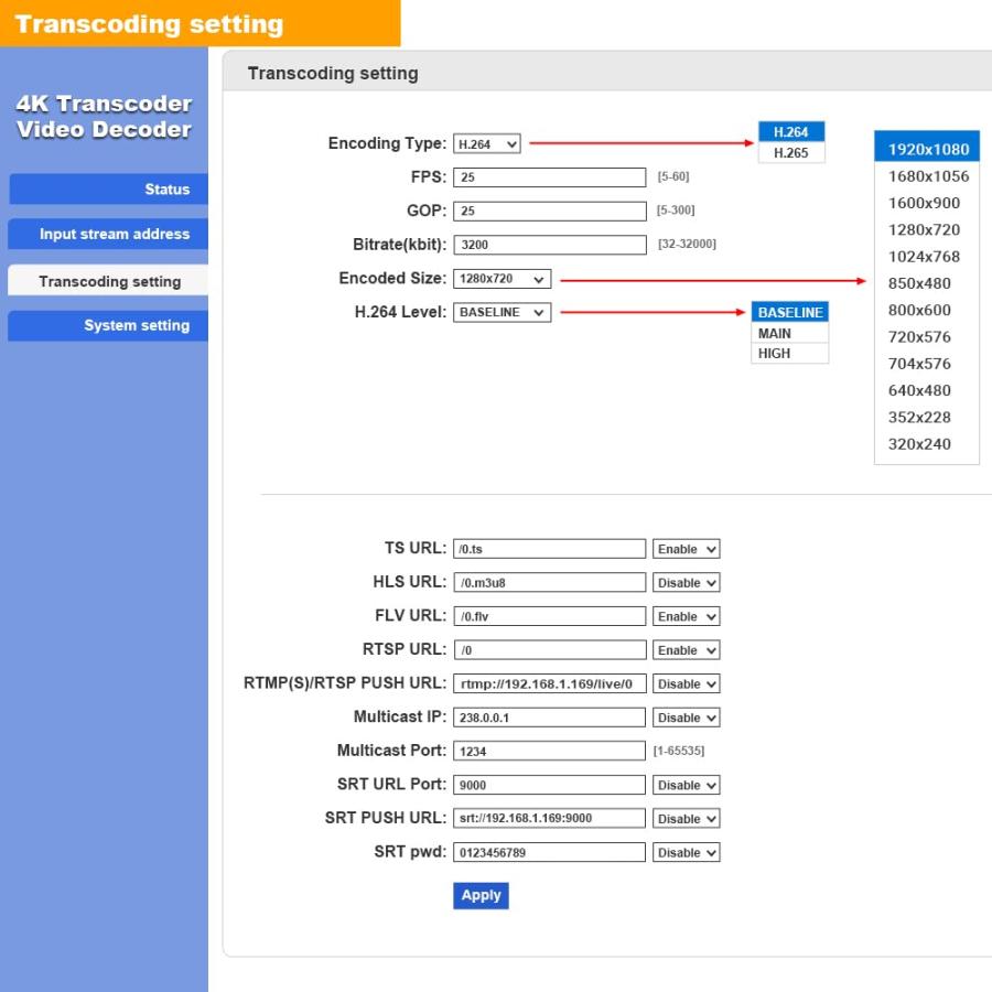 URayCoder 4K IP Camera Video Streaming Transcoder Decoder for Transcoding Decoding RTSP M3U8 RTMP UDP HLS to HDMI YouTube Facebook etc URayCoder 4K IP Camera Video Streaming Transcoder Decoder for Transcoding Decoding RTSP M3U8 RTMP UDP HLS to HDMI YouTube Facebook etc