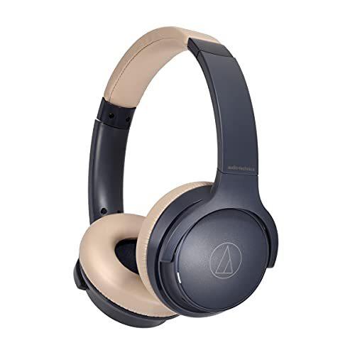 大流行中！ Audio-Technica ATH-S220BTNBG Navy/Beige Headphones, Ear On Wireless イヤホン