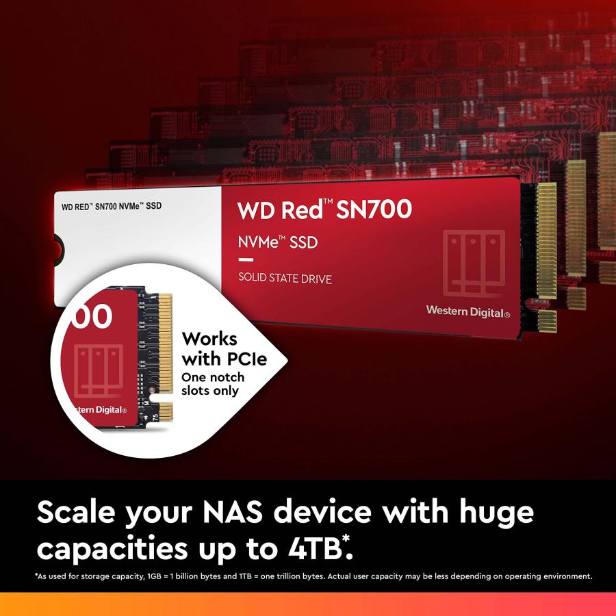 Western Digital 4TB WD Red SN700 NVMe Internal Solid State Drive 