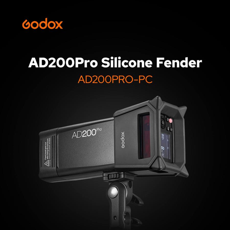 Godox AD200Pro-PC Silicone Fender Case for Godox AD200 Pro AD200, Protect Your AD200Pro AD200 Flash Screen, or Serve As an Ideal Replacement for a Flo｜valueselection｜02