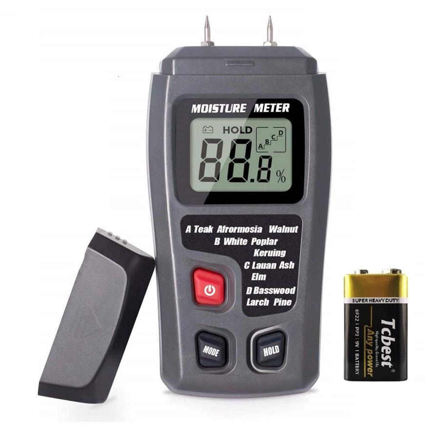 本物保証!  Wood Moisture Meter with Backlight, Digital Moisture Detector Meter Tester for Firewood Moisture Cement Mortar, Humidity Damp Meter for Wood 湿度計
