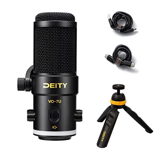 最低価格の Podcast Dynamic USB Kit Tripod VO-7U Deity Microphone (Black) YouTube Stream Podcast Game for Lights RGB with オーディオインターフェイス