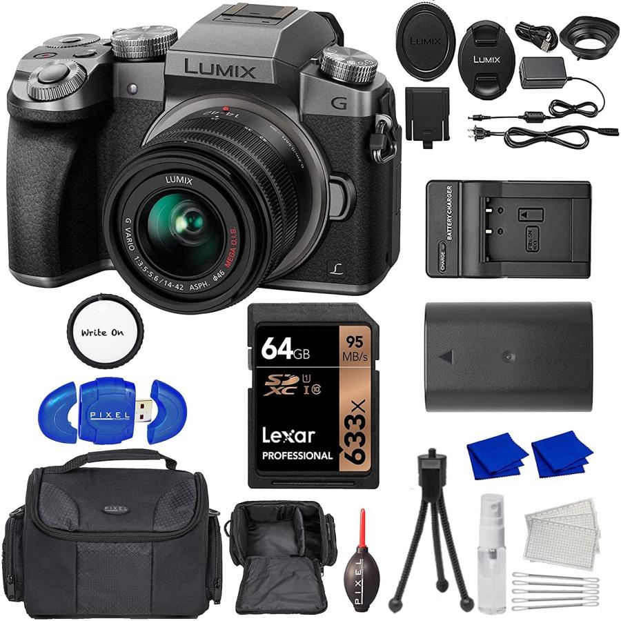 Panasonic LUMIX G7 4K Digital Camera, with LUMIX G Vario 1442mm Mega O