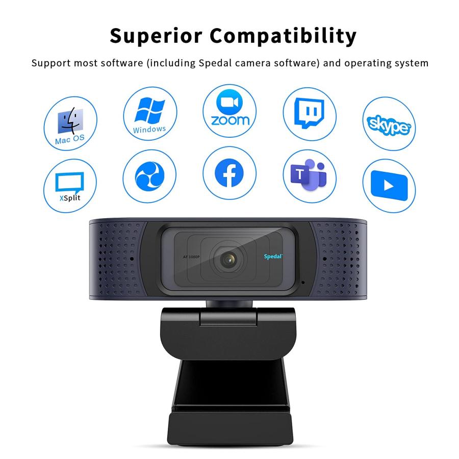 激安通販販売激安通販販売Webcam 1080p HD 60fps With Microphone,Spedal Software Webcam  Laptop Desktop Mac USB, Pro Streaming Web Camera For Conferencing Zoom  Meeting アクションカメラ、ウェアラブルカメラ