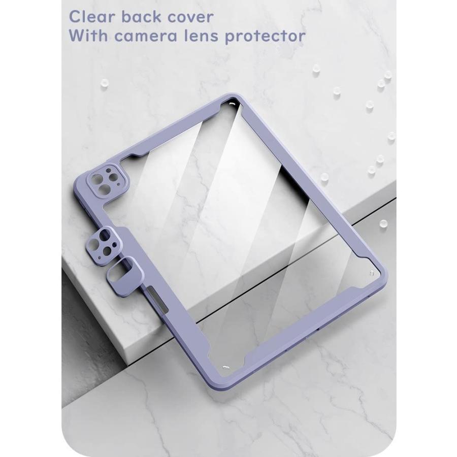 限定販売格安 iPad Mini 第6世代 縦型キーボードケース タッチパッド付き キュート カラー キーボード クリア バック カバー 取り外し可能 BT タッチ キーボード (ピンク) (ラ