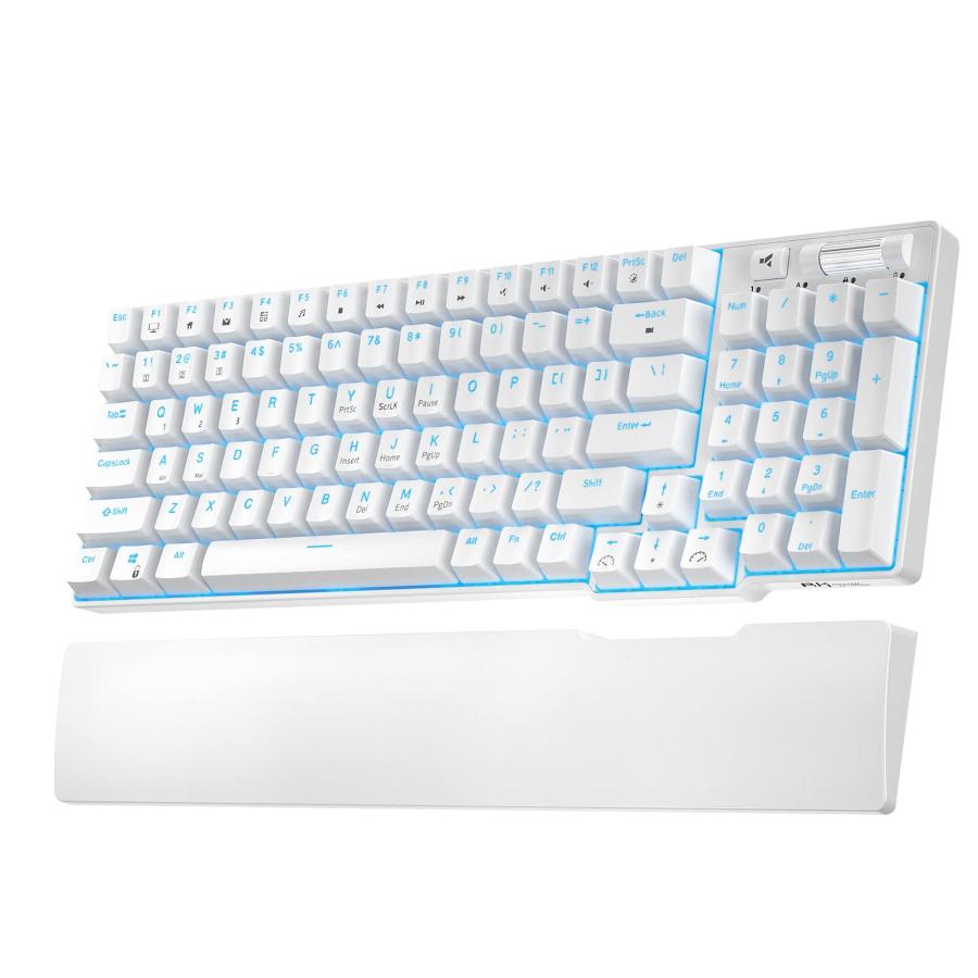 RK ROYAL KLUDGE ゲーミングキーボード RK96 ホワイト : b09xcghx7x 