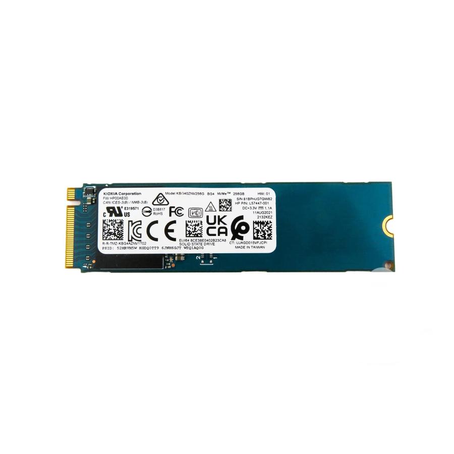 Kioxia 256GB PCIe NVMe M.2 2280 SSD 内蔵ソリッドステート Kioxia 256GB PCIe NVMe M.2 2280 SSD 内蔵ソリッドステート