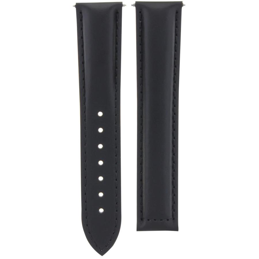 腕時計パーツ 互換品 19mm Smooth Leather Strap Band Compatible with Oris Watches With Clasp Black Silver - Polished｜valueselection｜02