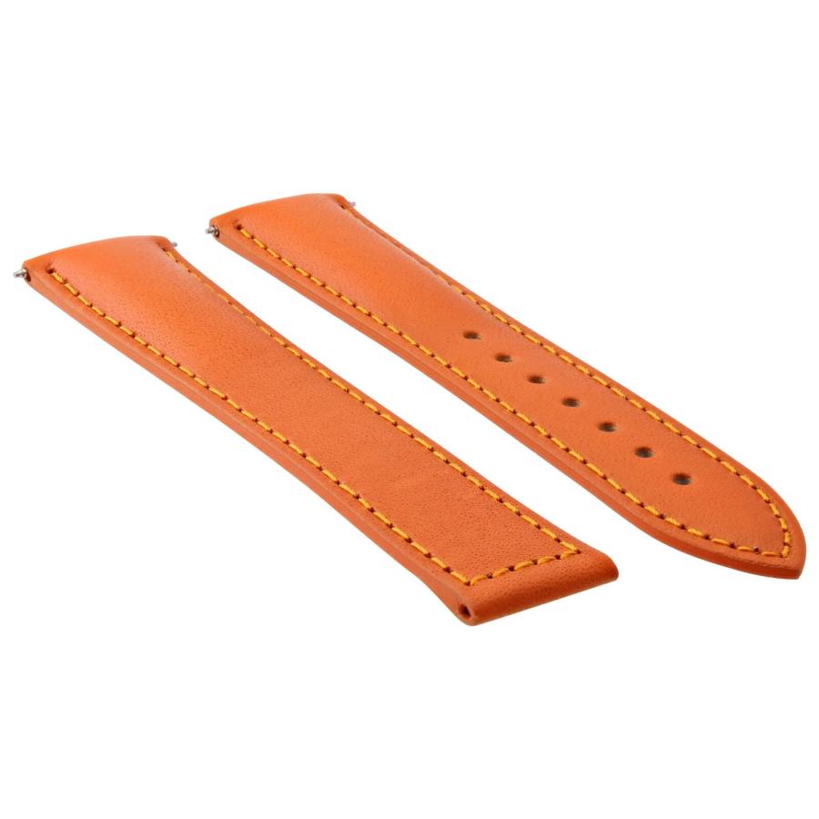 腕時計パーツ 互換品 20mm Smooth Leather Strap Band Compatible with Oris Watches With Clasp Orange Gold｜valueselection｜05