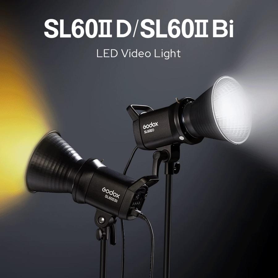 Godox SL60IIBi SL60II-Bi LEDビデオライト 2800K-6500K CRI96 + TLCI97 + 11FX効果内蔵 ウルトラサイレントファン 新生児写真 ポートレート 面接照明 ビデオ撮｜valueselection｜02