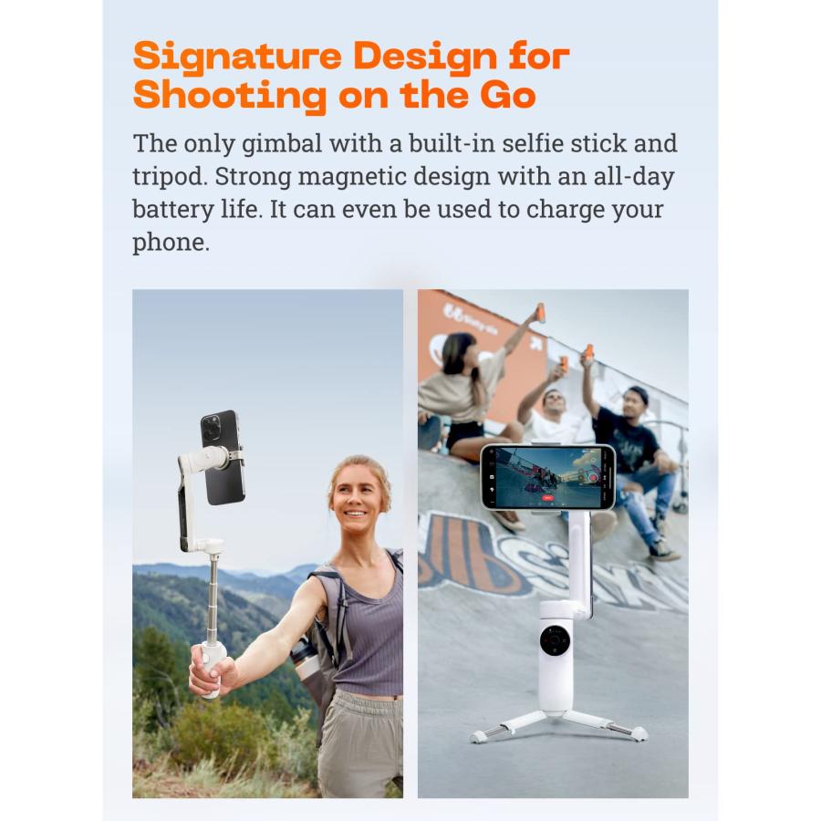 Insta360 Flow 公式ステッカー集付き - AI搭載スマートフォン用 