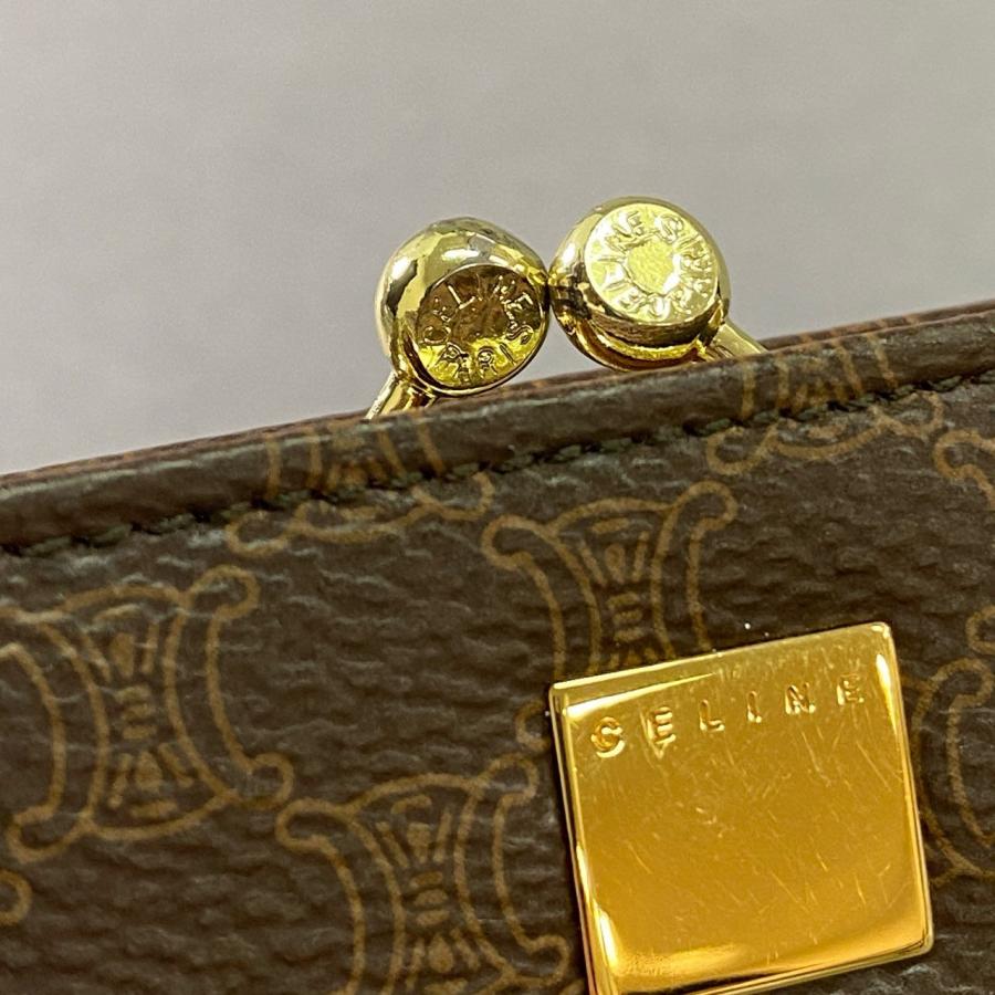 a17 CELINE セリーヌ マカダム がま口 ショートウォレット コイン