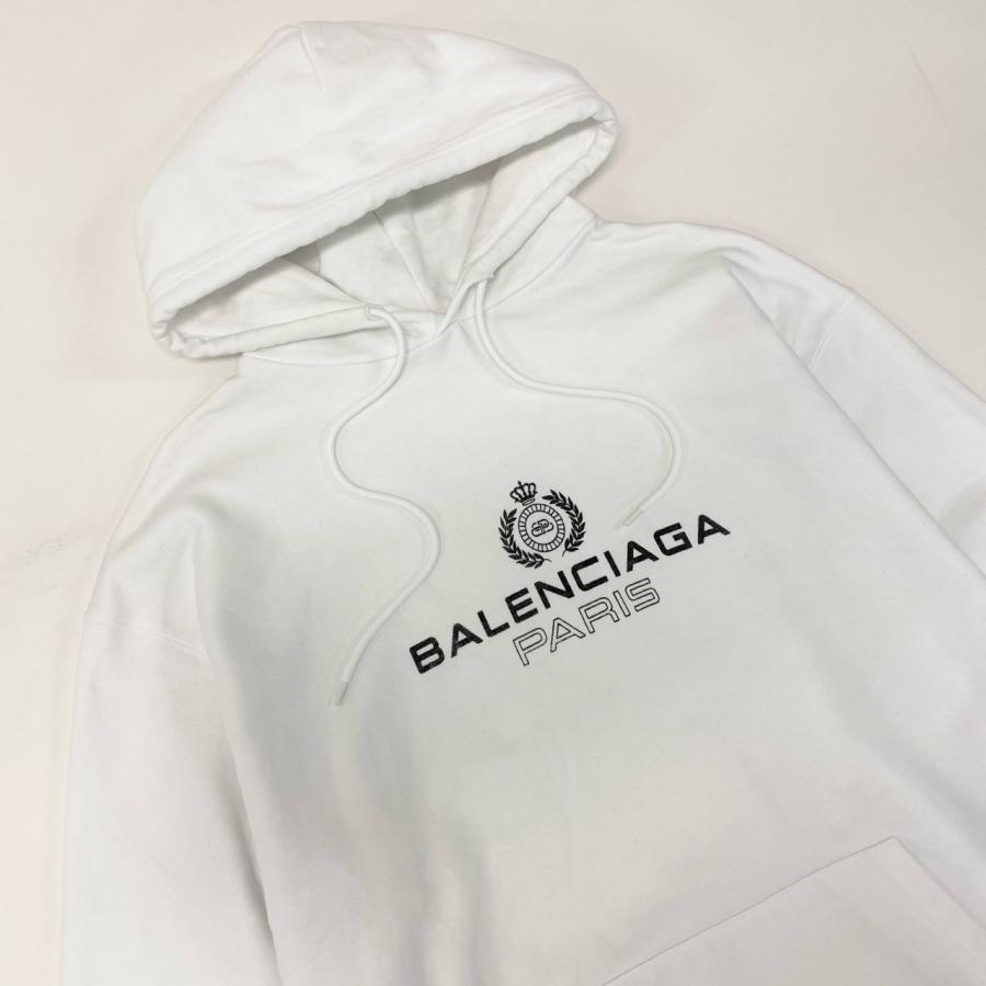 71k20《美品》 BALENCIAGA バレンシアガ ロゴプリント パーカー XS