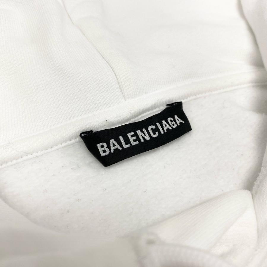 71k20《美品》 BALENCIAGA バレンシアガ ロゴプリント パーカー XS