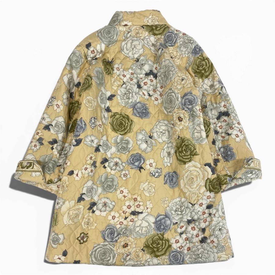 良品 】 レオナール ウールコート ペイズリー 総柄 金ボタン 花柄