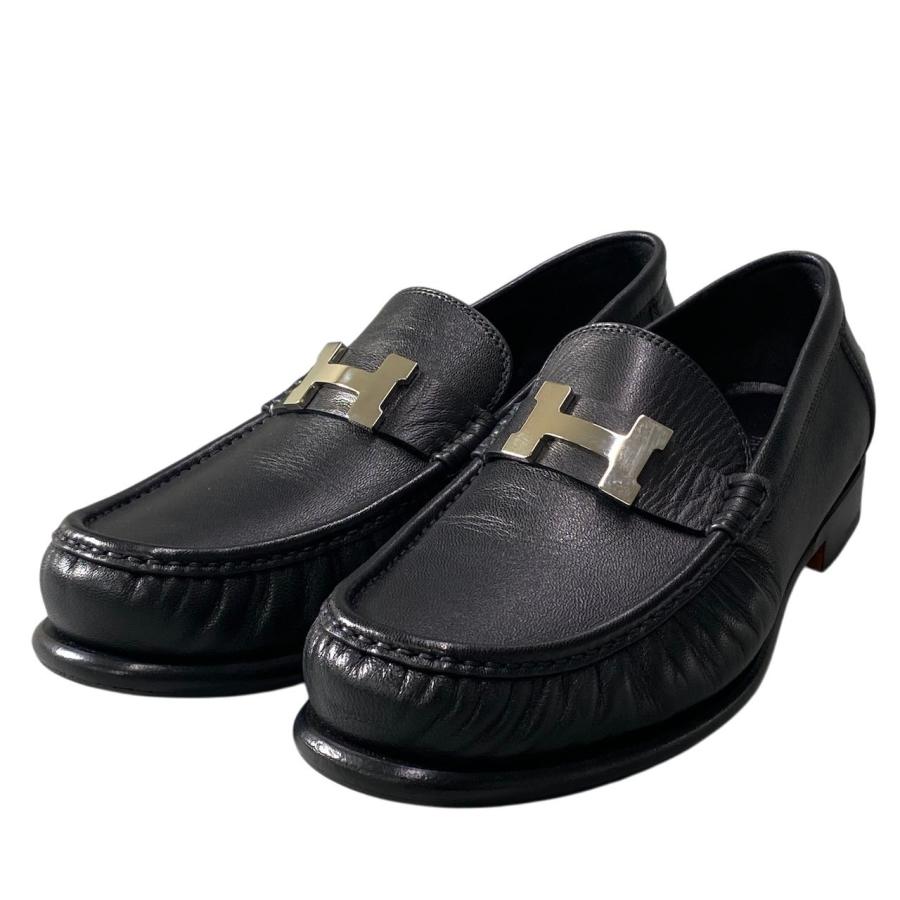 美品】 HERMES エルメス モカシン カルロ シェーヴル パリバックル