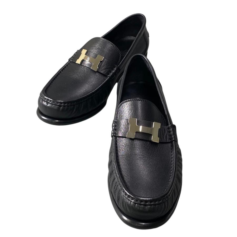 美品】 HERMES エルメス モカシン カルロ シェーヴル パリバックル
