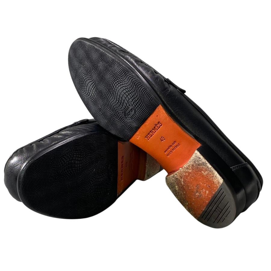 美品】 HERMES エルメス モカシン カルロ シェーヴル パリバックル