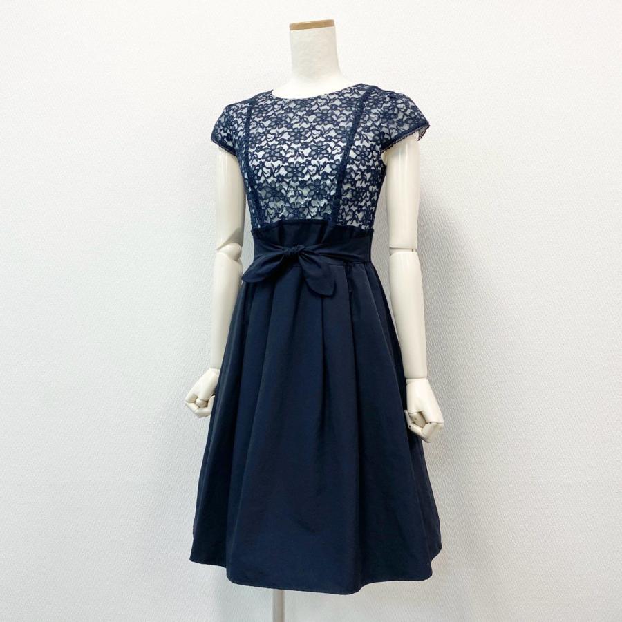 超美品 TOCCAトッカ 半袖 膝丈 ワンピース ドレス 00（XS） 超美品 TOCCAトッカ 半袖 膝丈 ワンピース ドレス 00（XS
