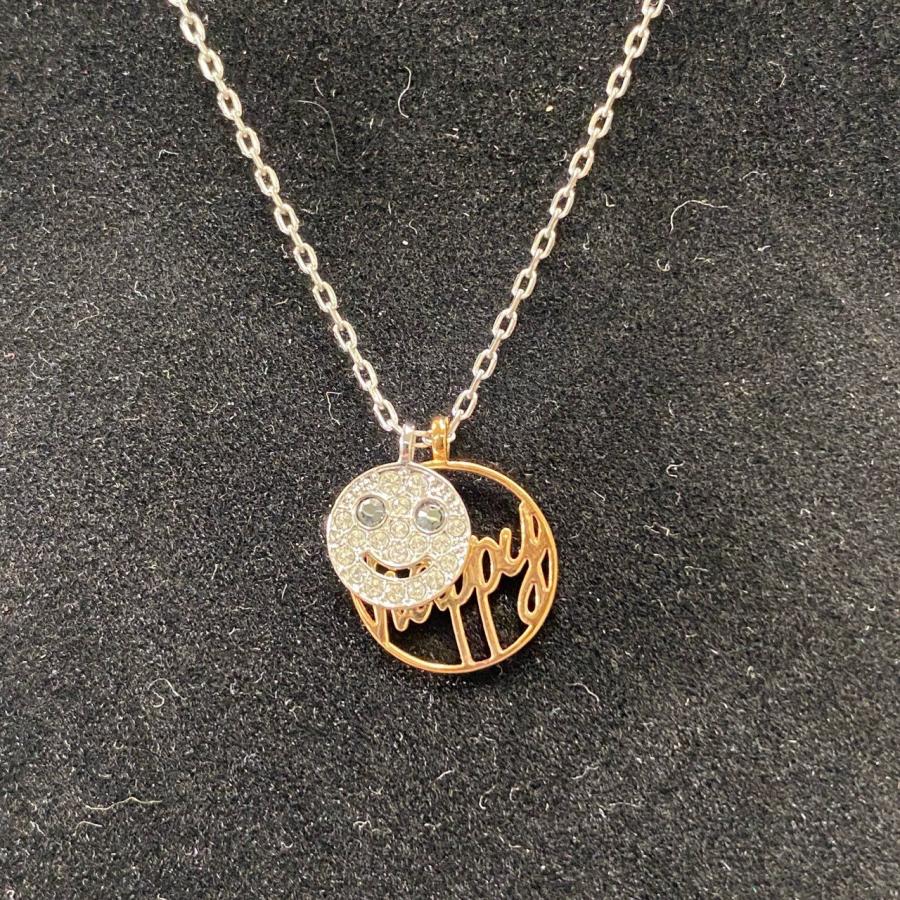 g29 SWAROVSKI スワロフスキー Happy Smile ハッピースマイルチャーム ネックレス シルバー ラインストーン アクセサリー ラグジュアリー |  | 02