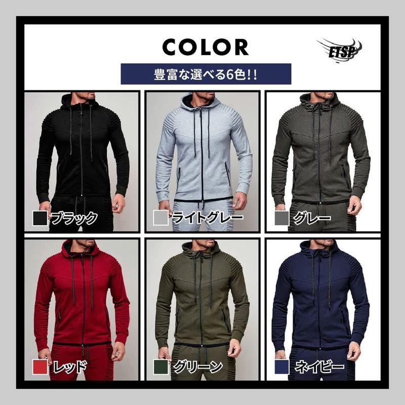 エイチユーエー メンズ スウェット上下 おしゃれ ジャージ 上下セット あたたかい 秋冬 部屋着 パーカー フード トレーナー アウター ブ あすつく