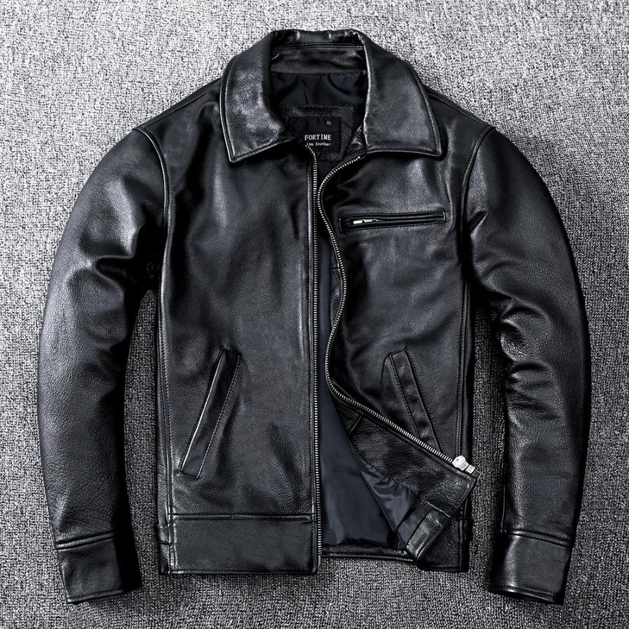 高い素材 革ジャン レザージャケット メンズ 本革 バイク ライダース 牛革 シングル ショート スリムタイプ 細身 ブランド ジャケット ミリタリー レザーコート 人気が高い Www Cepici Gouv Ci
