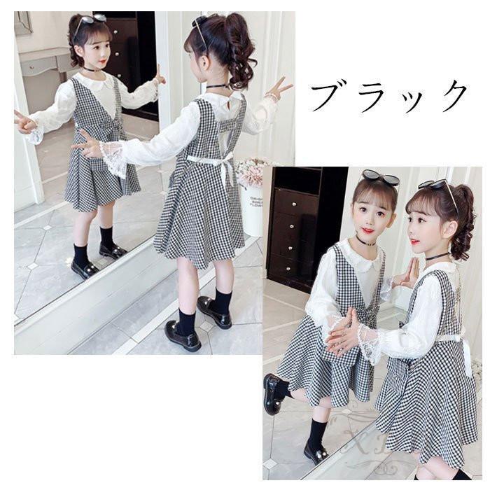 超特価激安 ウエア 韓国子供服 セットアップ キッズ 女の子 フォーマル 長袖トップ 韓国子供服 セットアップ キッズ 女の子 フォーマル 長袖トップス ジャンパースカート 結婚式 発表会 受験用 七五三 チェック柄 ラペル レース スウィート Www Threeriversofs Com