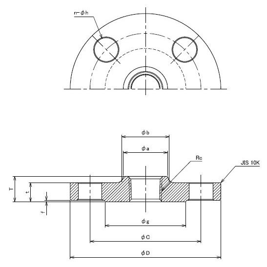 フローバル（FLOBAL） 3/4(20A)×10K ステンレス ねじ込みフランジ RF