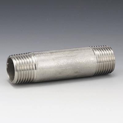 フローバル 1/2(15A)×75L ステンレスねじ込み継手 両長ニップル SUS304 
