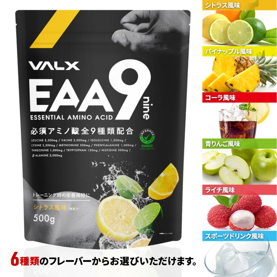 【公式】VALX EAA9 山本義徳 EAA アンチドーピング シトラス風味 500g アミノ酸 ベータアラニン 3000mg 筋トレ サプリ バルクス｜valx｜03