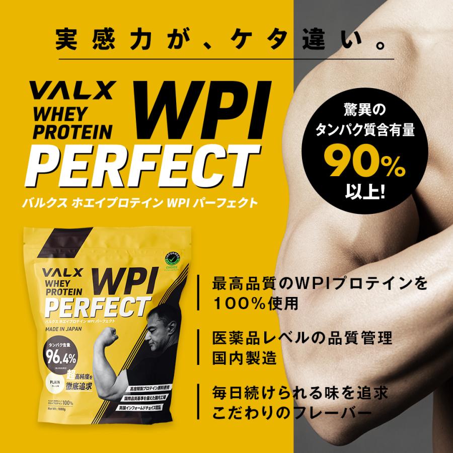 VALX (バルクス) ホエイプロテイン WPI パーフェクト 山本義徳 監修 プロテイン 1kg アイソレート 6種類の味から選べる 筋トレ | VALX | 07