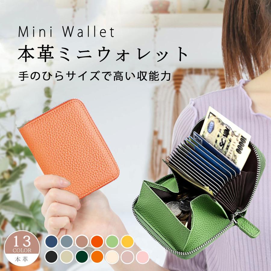 ミニ財布 レディース 本革 二つ折り 軽量 小銭入れ コンパクト メンズ