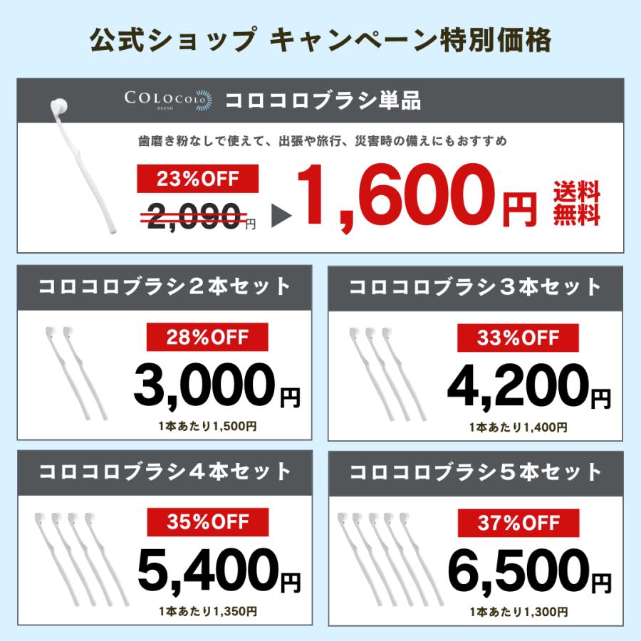 歯ブラシ 公式 コロコロブラシ 4本 歯科医推奨 歯医者おすすめ 歯周病 舌ブラシ コロコロ歯ブラシ 歯槽膿漏 口臭改善 歯茎マッサージ デンタルエステ 奇跡の | COLOCOLOBRUSH | 20
