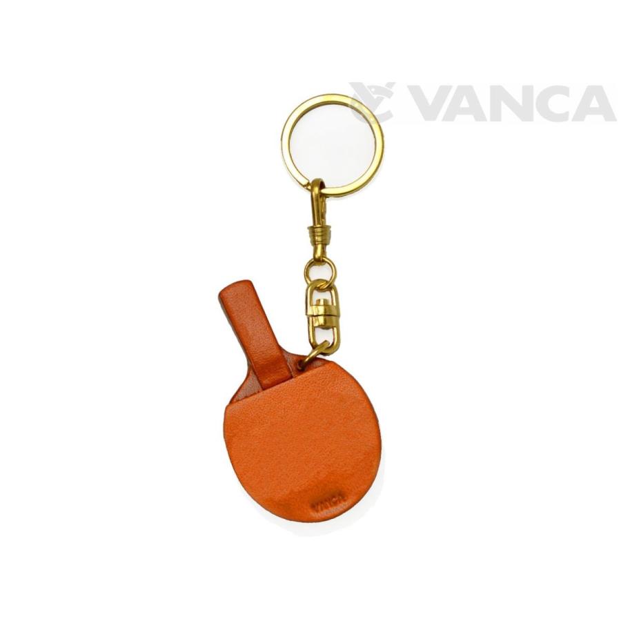 本革製キーホルダー 卓球ラケット バンカクラフト 革物語 VANCA CRAFT