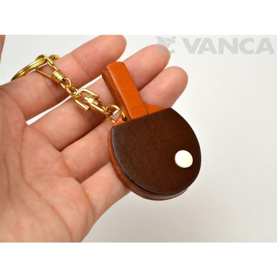 本革製キーホルダー 卓球ラケット バンカクラフト 革物語 VANCA CRAFT