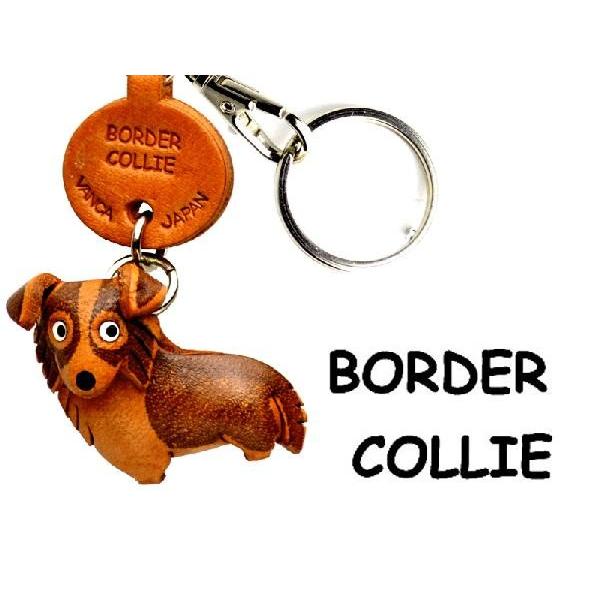 マート ボーダーコリー 犬キーホルダー バンカクラフト 革物語 Vanca Craft レザー 手作り 雑貨 革小物 ドッグ わんこ 名入れ可 Recomenda Co