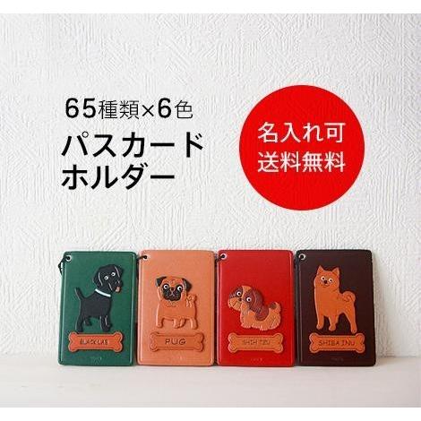 パスケース 定期入れ チワワ 犬 動物 パス IDカードホルダー メール便  