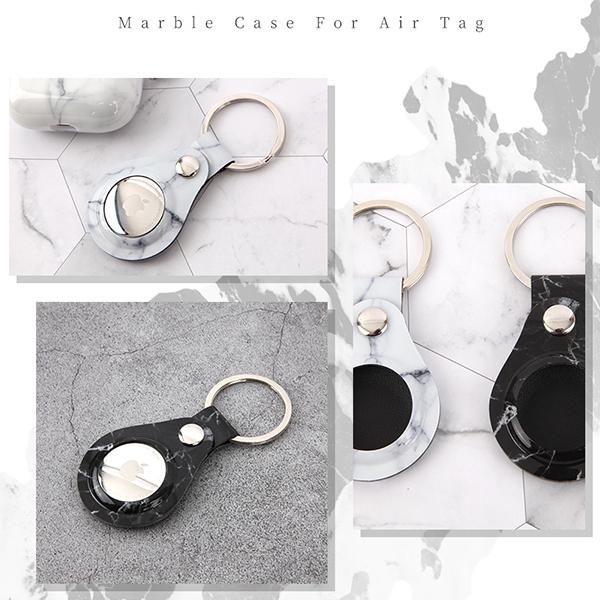 Airtag 大理石風 ケース エアタグ 革 PU カバー アップル おしゃれ 高