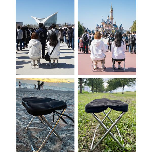 Lサイズストラップ付き】折りたたみ椅子 万博 軽量 コンパクト 一体式