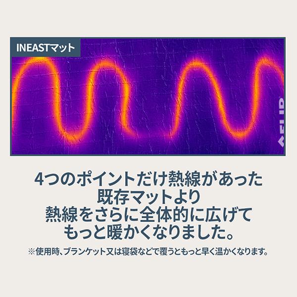 INEAST USBホットマット 電気毛布 モバイルバッテリー 車中泊 ア キャンプ 一人用 ホットカーペット 電気マット アウトドア 寝袋 テント泊 宅急便 |  | 08