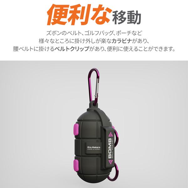 手榴弾ゴルフボールポケット 2口 ゴルフ ボールケース 2個入れ用 手榴弾ゴルフボールポケット 2口 ゴルフ ボールケース 2個入れ用