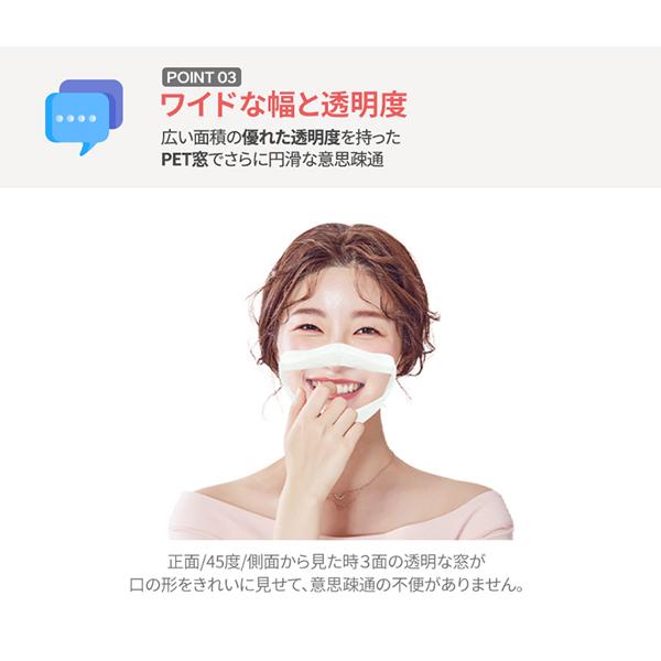 透明マスク クリアマスク 聴覚障害 ワイヤーノーズ 口元 接客 飛沫防止